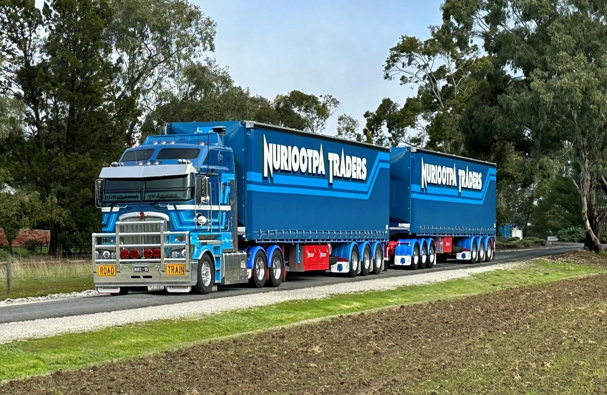 Nuriootpa Traders truck driving.