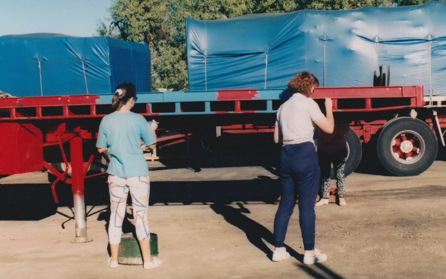 Painting the NT truck, from red to blue
