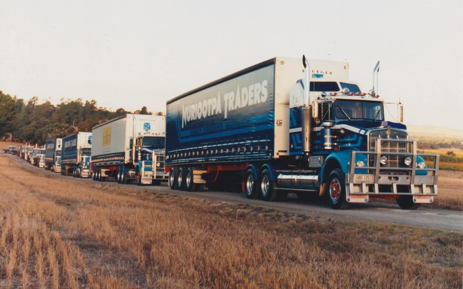 NT Trucks lined up on the old driveway