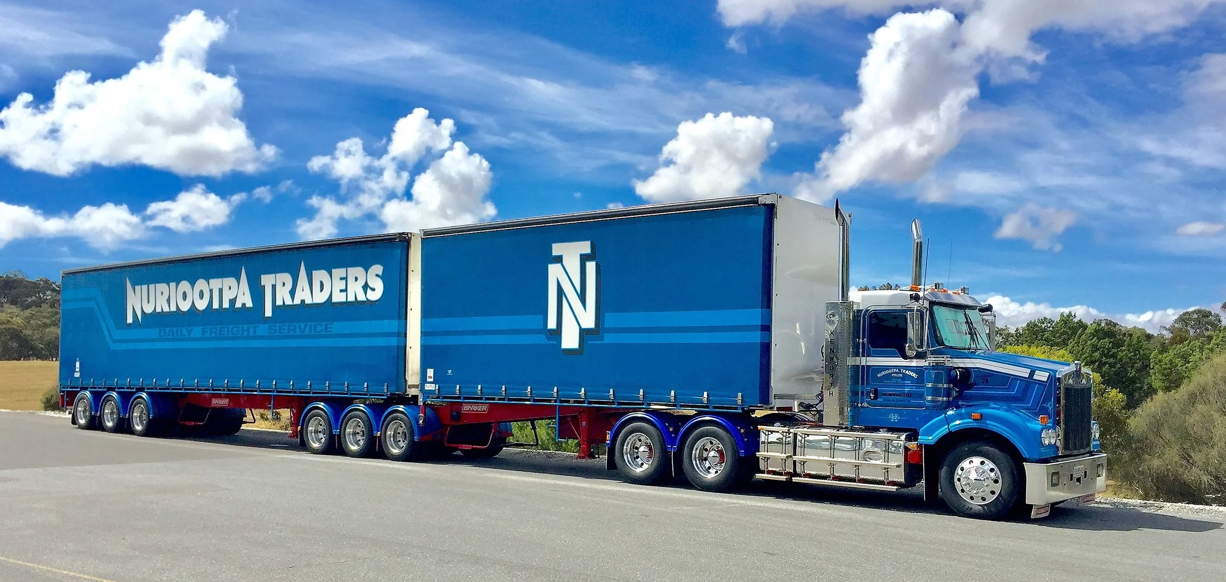Nuriootpa Traders truck parked.