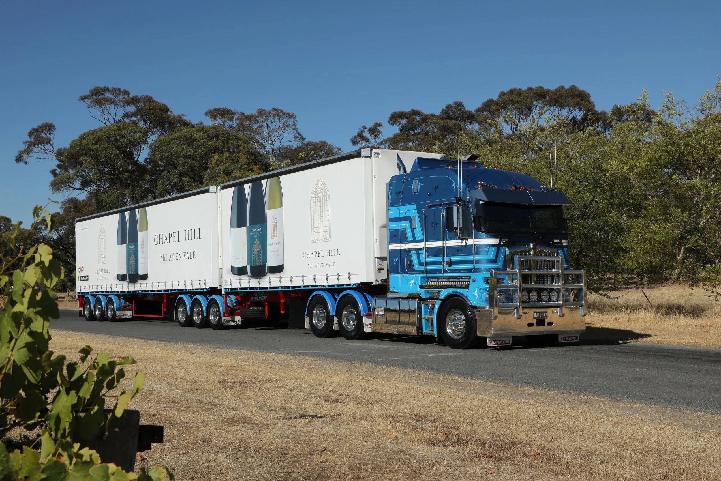 Nuriootpa Traders truck driving.