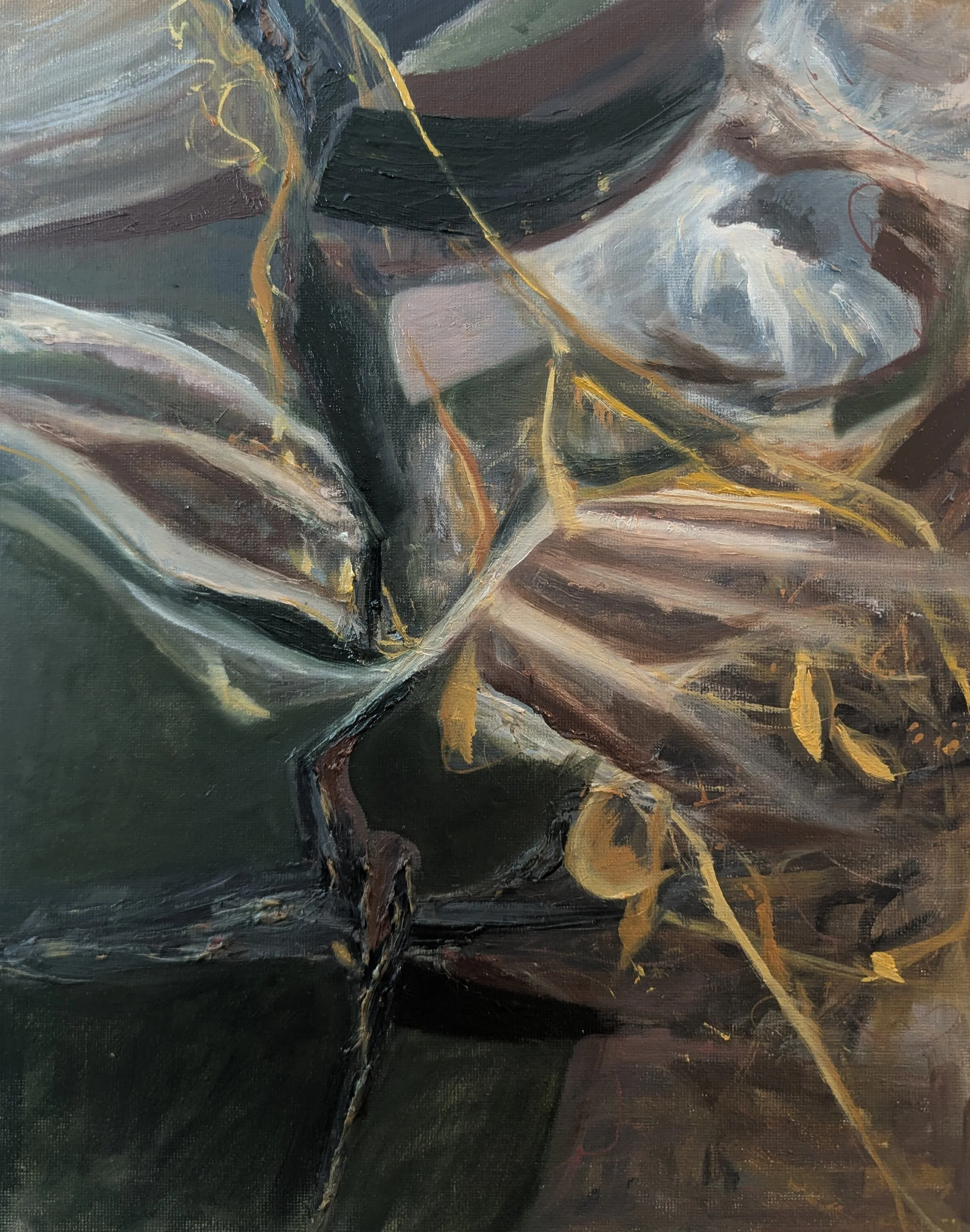 While Waiting, 2026 / oil on canvas / 14 x 11 inches / $250 framed
