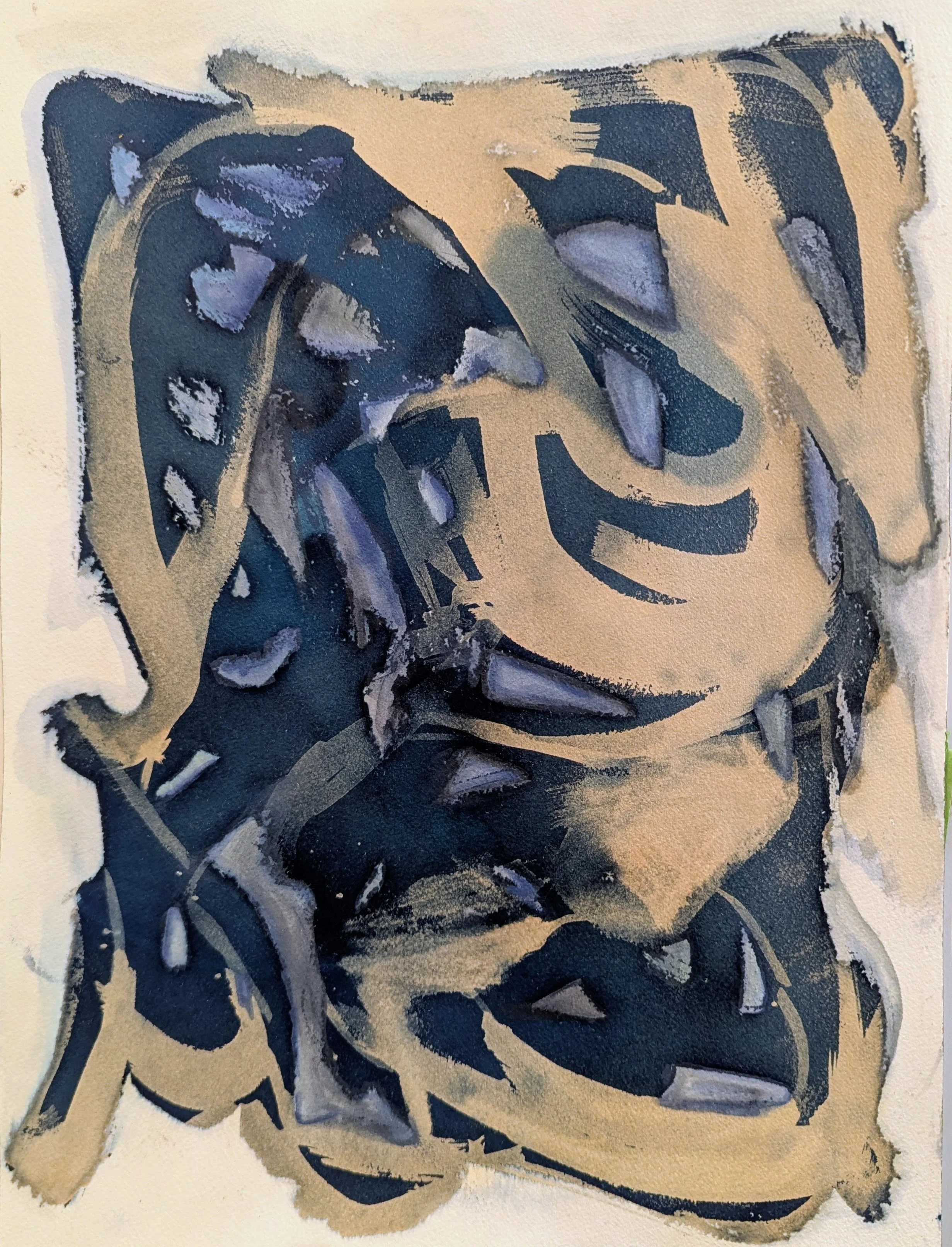 Awash, 2025 / cyanotype on paper / 16 x 12 inches / $150 framed