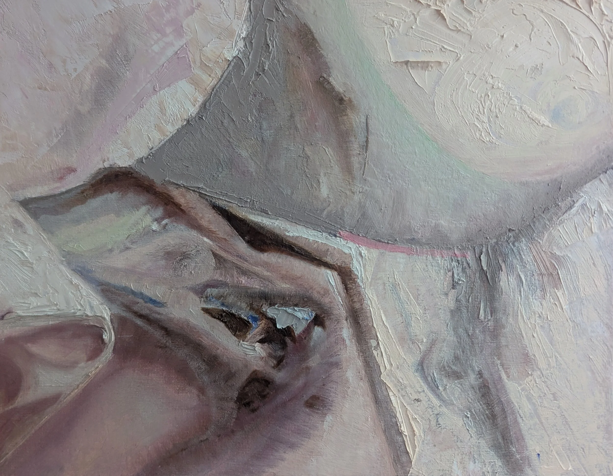 To the Touch, 2026 / oil on canvas / 14 x 11 inches / $250 framed