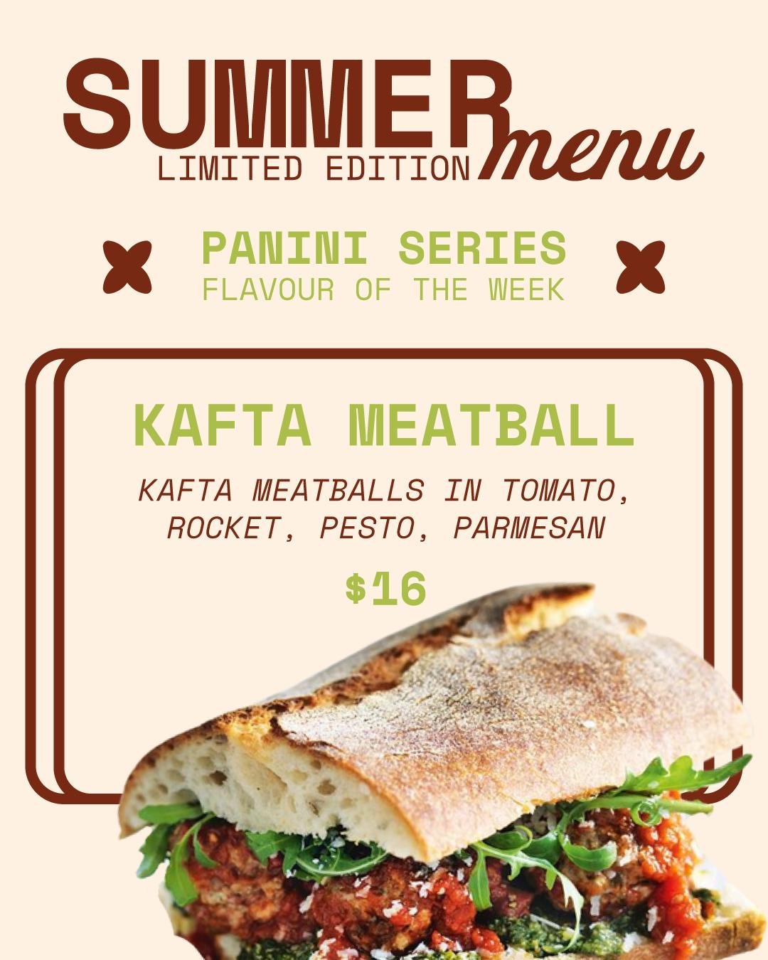 Drum roll please&hellip; 🥁 The final hot new trendy flavour special is landing this 4th December! Come in and experience our Meatball Panini - the one that will no doubt have you coming back for more. 🥖 Packed with flavour and loaded with a kick of