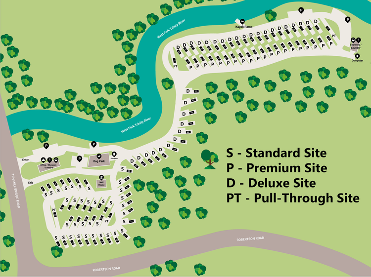 Resort Map | Discover Your Spot Today — Vance's Camp RV Resort