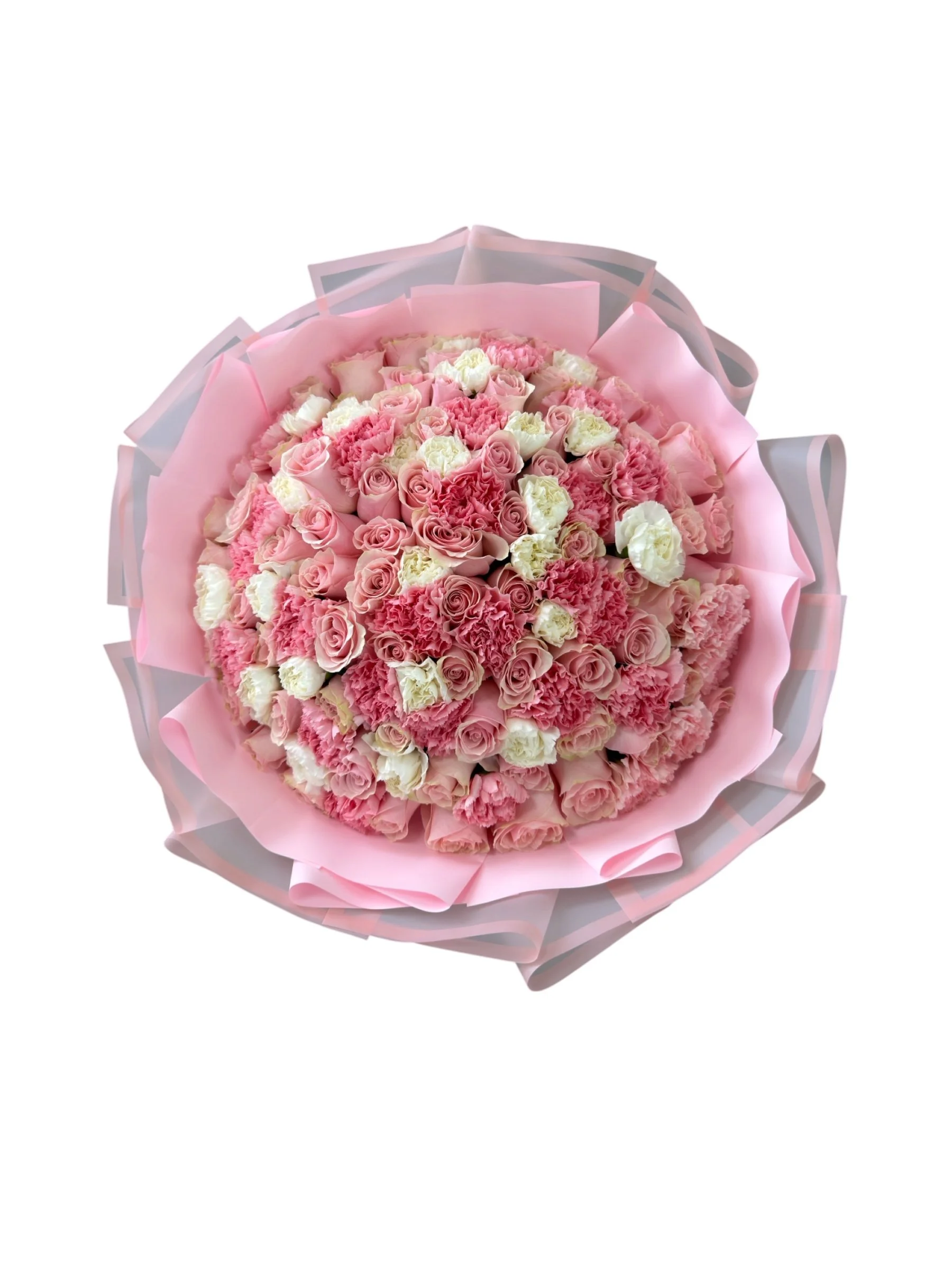 Roses and Carnations Bouquet  🤍🌸