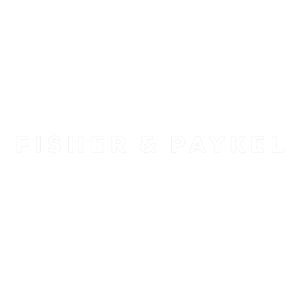 White text on a black background reads 'FISHER & PAYKEL'.
