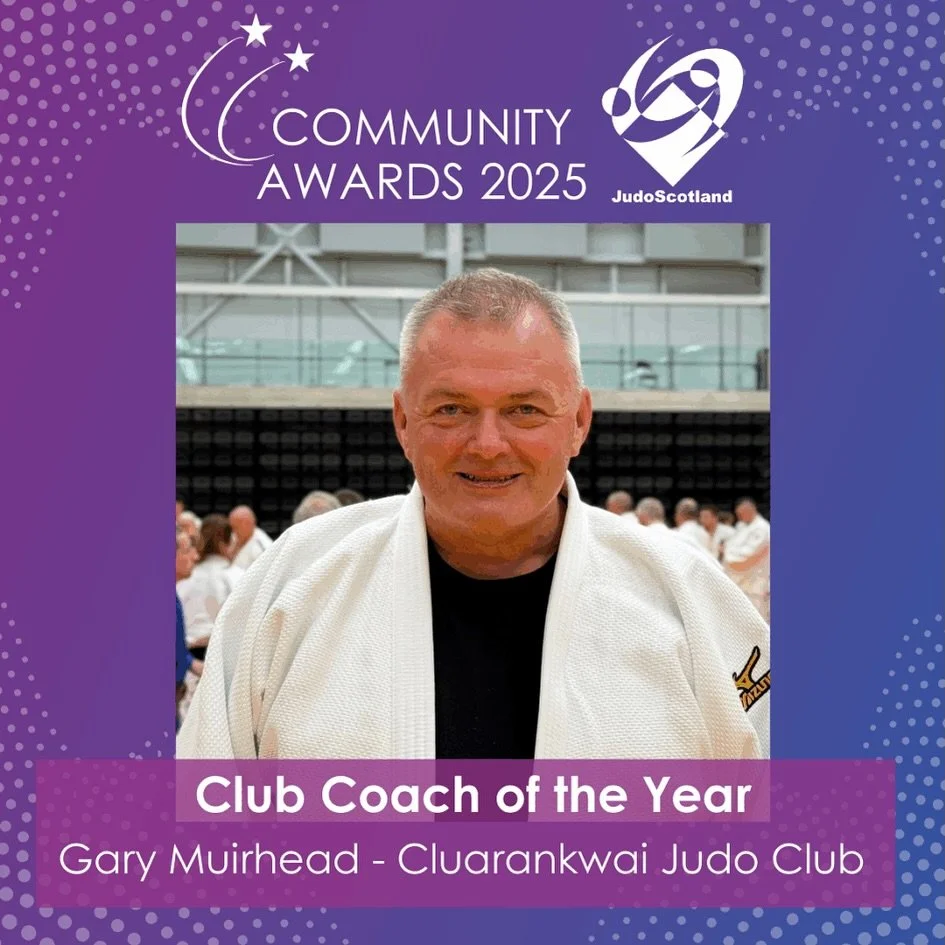 Congratulations to our coach Gary who has been selected as Judo Scotland&rsquo;s Club Coach of the Year!

Gary gives a huge amount of his time to the club and its members coaching junior and senior sessions, travelling to competitions to support our 