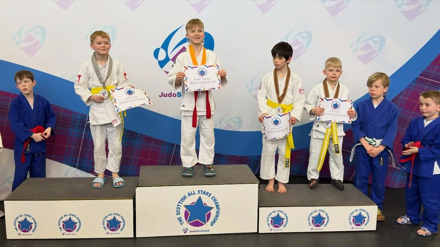 Well done to our players who attended the Scottish All Stars yesterday. Some tough fight&rsquo;s, everyone gave their all on the mat and showed off some great judo! 🥋

Miah 🥇 Gold
William 🥉 Bronze
Kaci 5th place