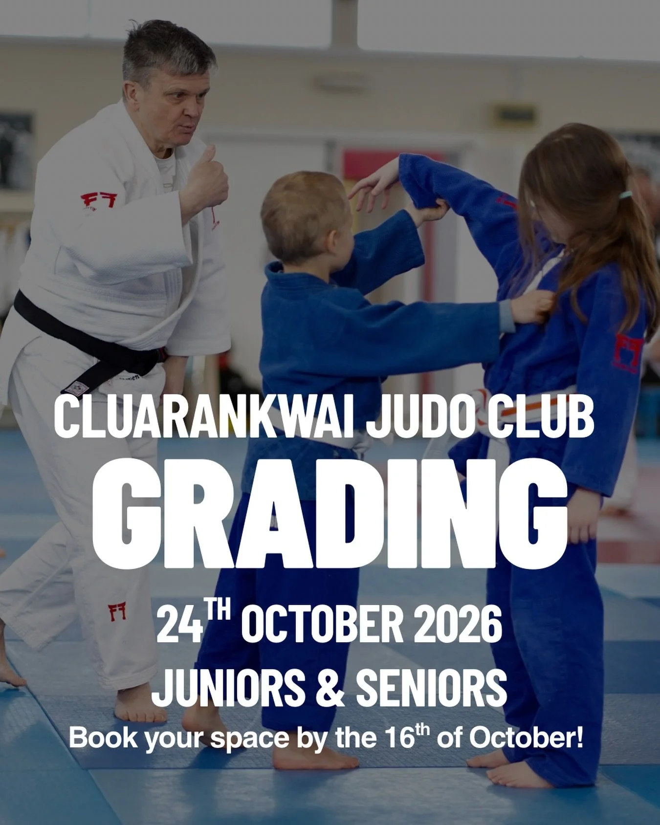 Booking is now open for our next club grading on Saturday the 24th of October. 

Please make sure that your Judo Scotland Membership is active before signing up for the grading. 

All bookings must be completed and paid on our website by Friday the 1