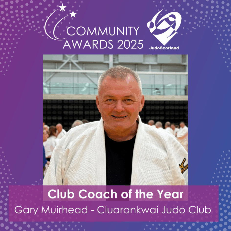Gary Muirhead coach of the year judo scotland