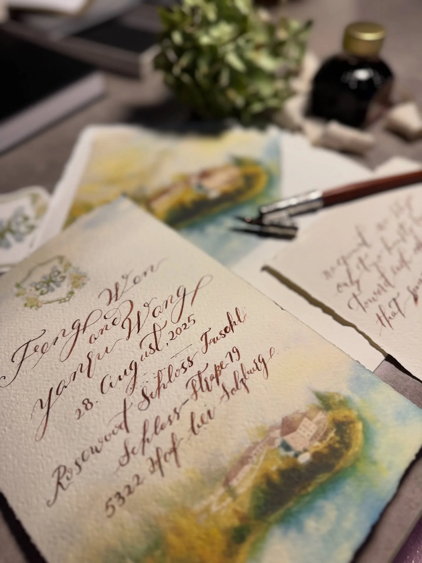 Sneak peek of the stationery set for today&rsquo;s wedding W&amp;W

Ein kleiner Vorgeschmack auf das Papeterie-Set f&uuml;r die Hochzeit von W &amp; W

#wedding #hochzeit #weddingstationary #location #weddinglocation #weddingdestination #papeterie