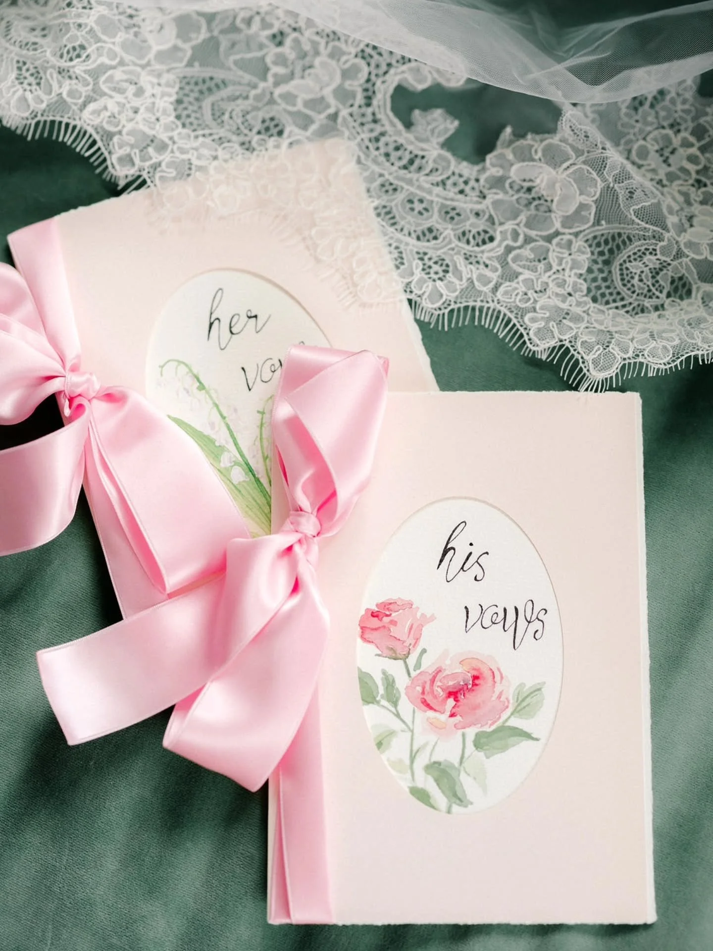 Lily of the valley &mdash; the return of happiness.
Rose &mdash; love that never fades.

The Bride's favorite flowers, hand-painted in watercolor, hold their promises gently on paper.

That's the charm of bespoke illustration&mdash; it turns personal