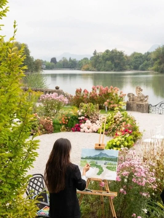 One of the true meanings of live wedding painting ✨

Even when the weather doesn&rsquo;t cooperate,
when clouds cover the sky and the moment feels muted,
art allows us to restore the beauty as it was meant to be.

Through live painting, I don&rsquo;t