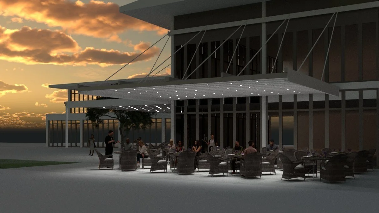 Outdoor Dining Retractable Pergola