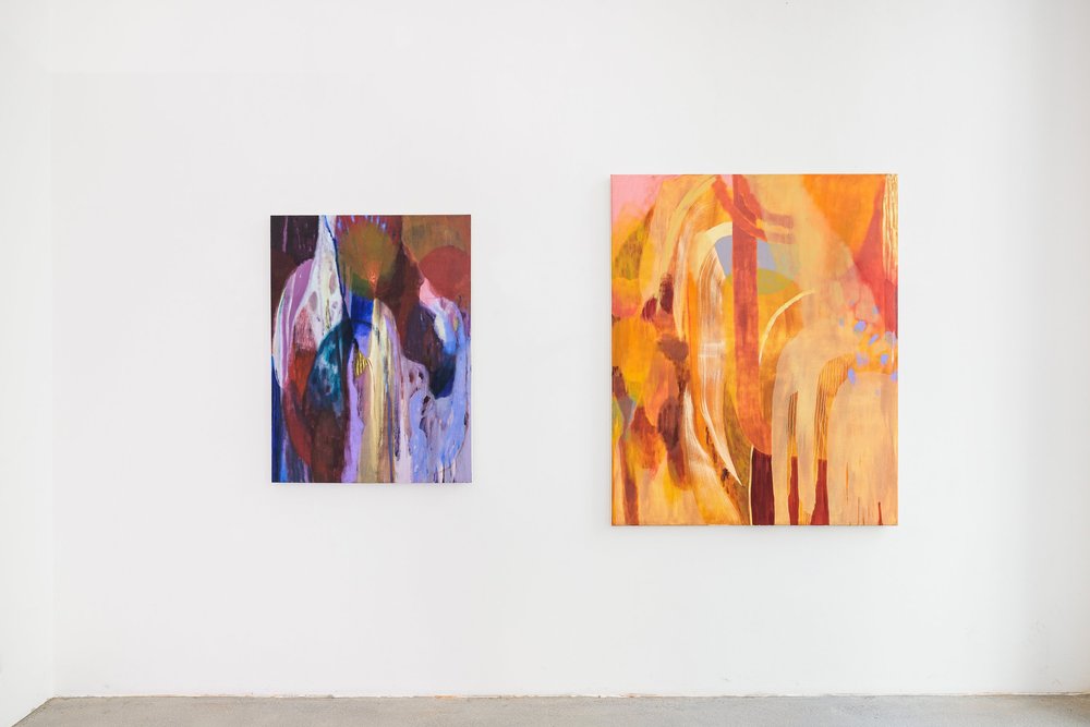 Active Rest, installation view, paintings by Rhiannon Inman-Simpson