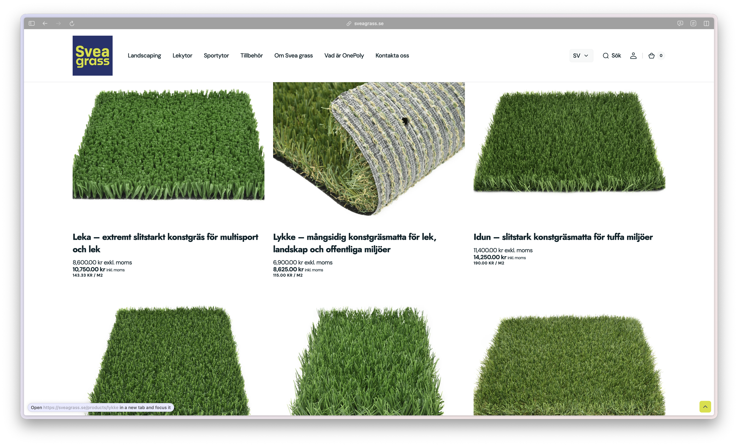 Nordisk innovation utmanar marknaden – Nordic Arena Service lanserar Sveagrass med fokus på kvalitet, design och cirkularitet