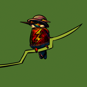 Not a pun - the Flash as a kingfisher, inspired by how fast kingfishers fly past
