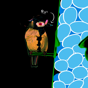 Not a pun - this was based on an experience with Tumblr support. Spamton as a great tit.