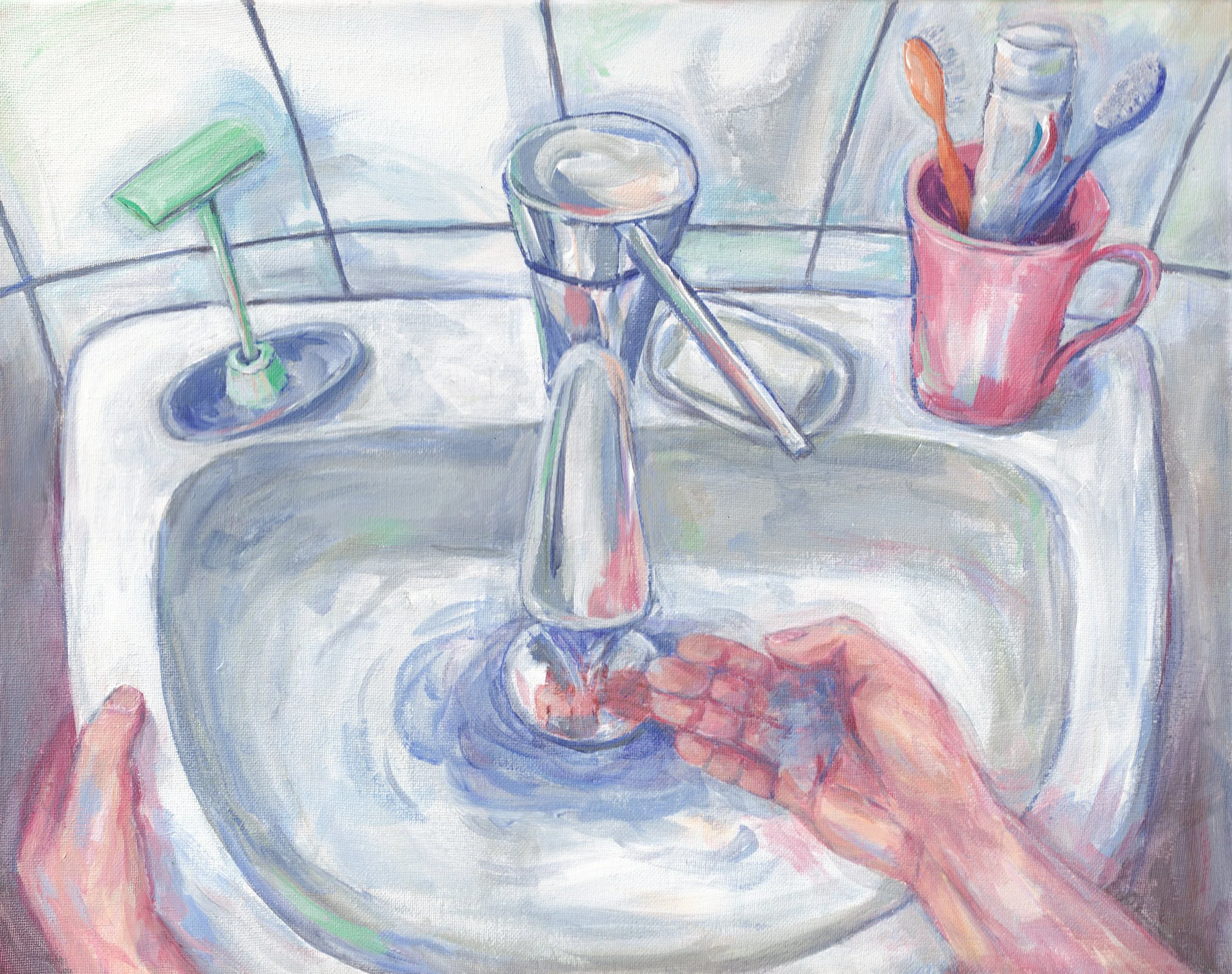 Bathroom Sink - Acrylic on canvas
40cm x 50cm