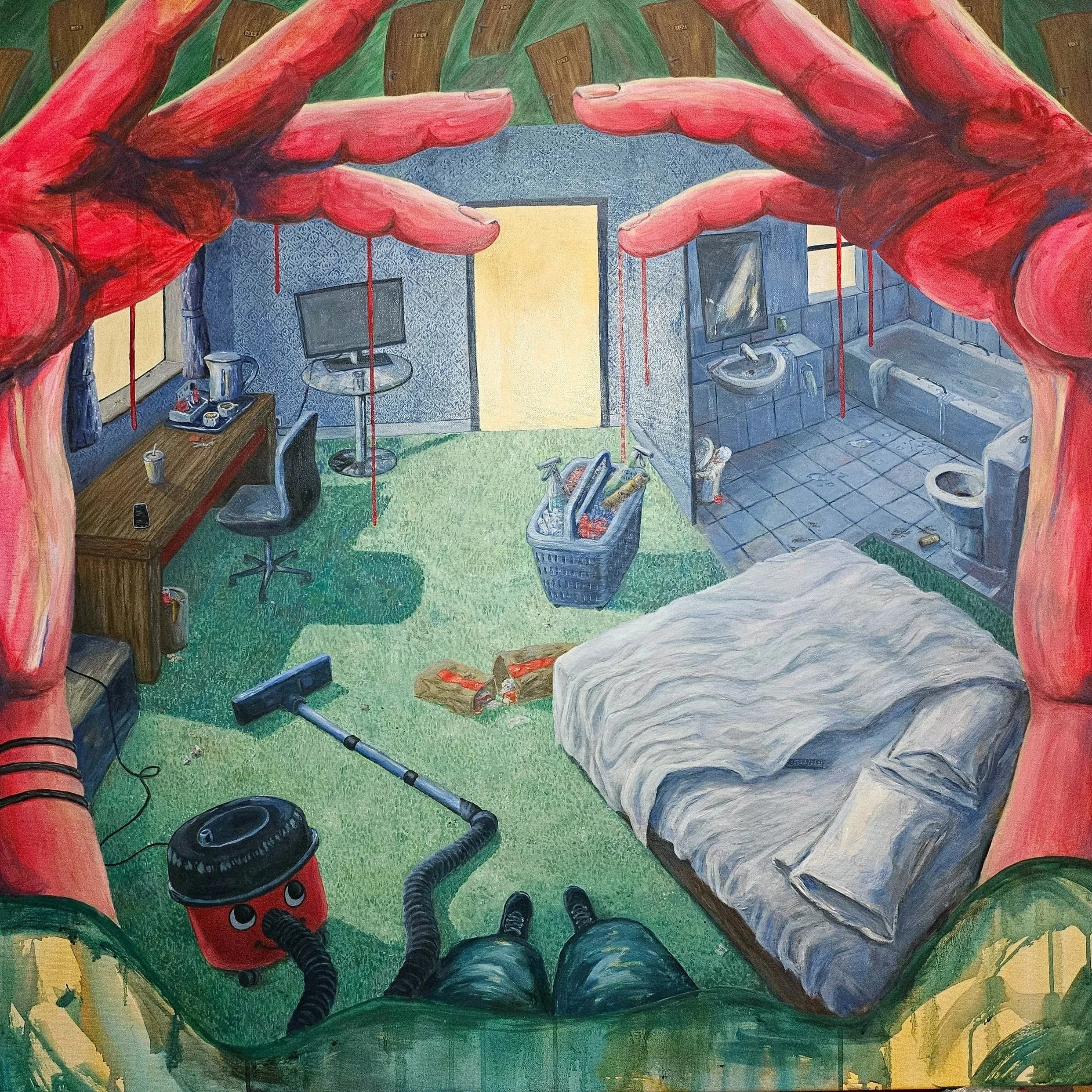 On the edge - Oil on canvas 100cm x 100cm