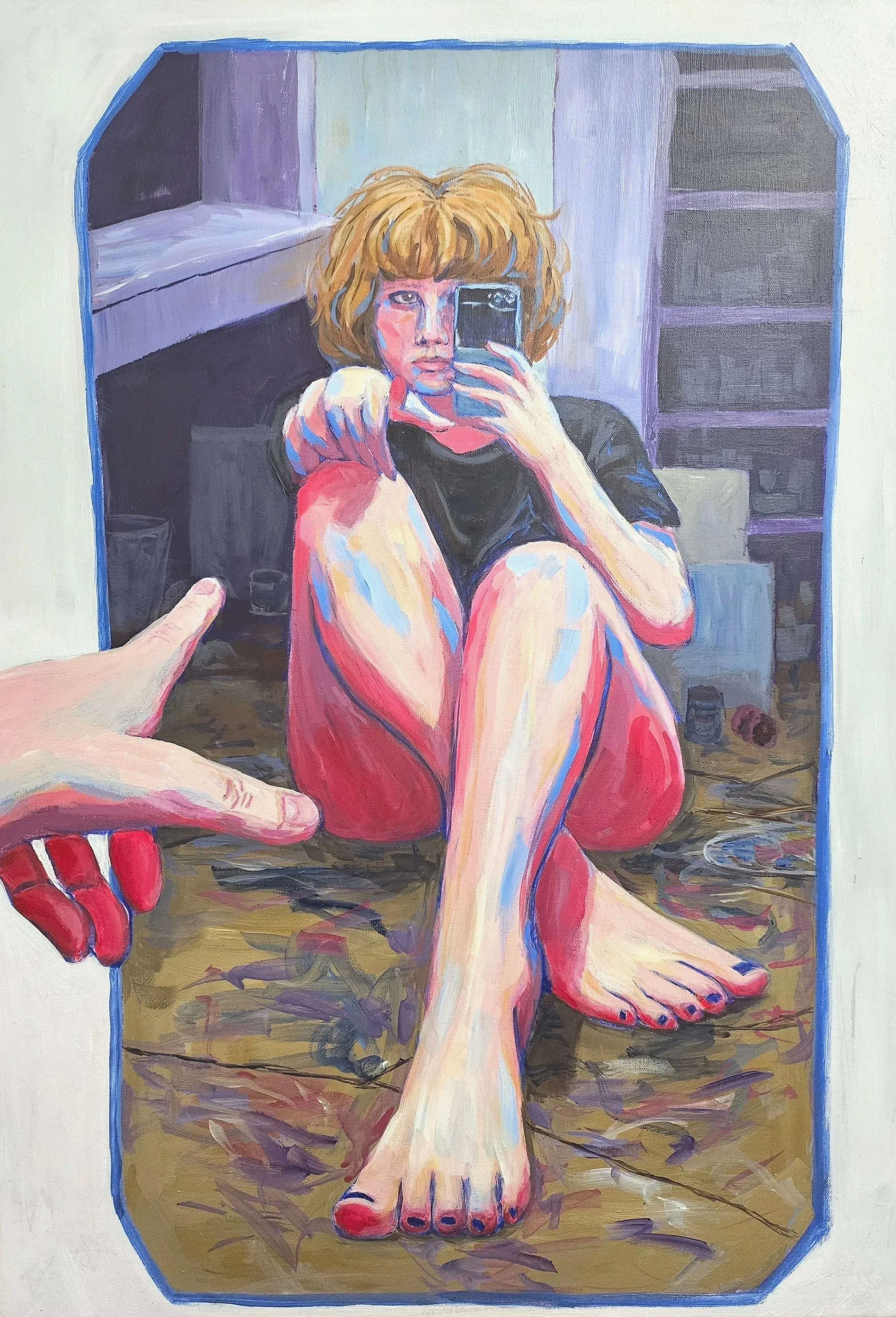 Self portrait - Acrylic on cavas 85cm x 61cm