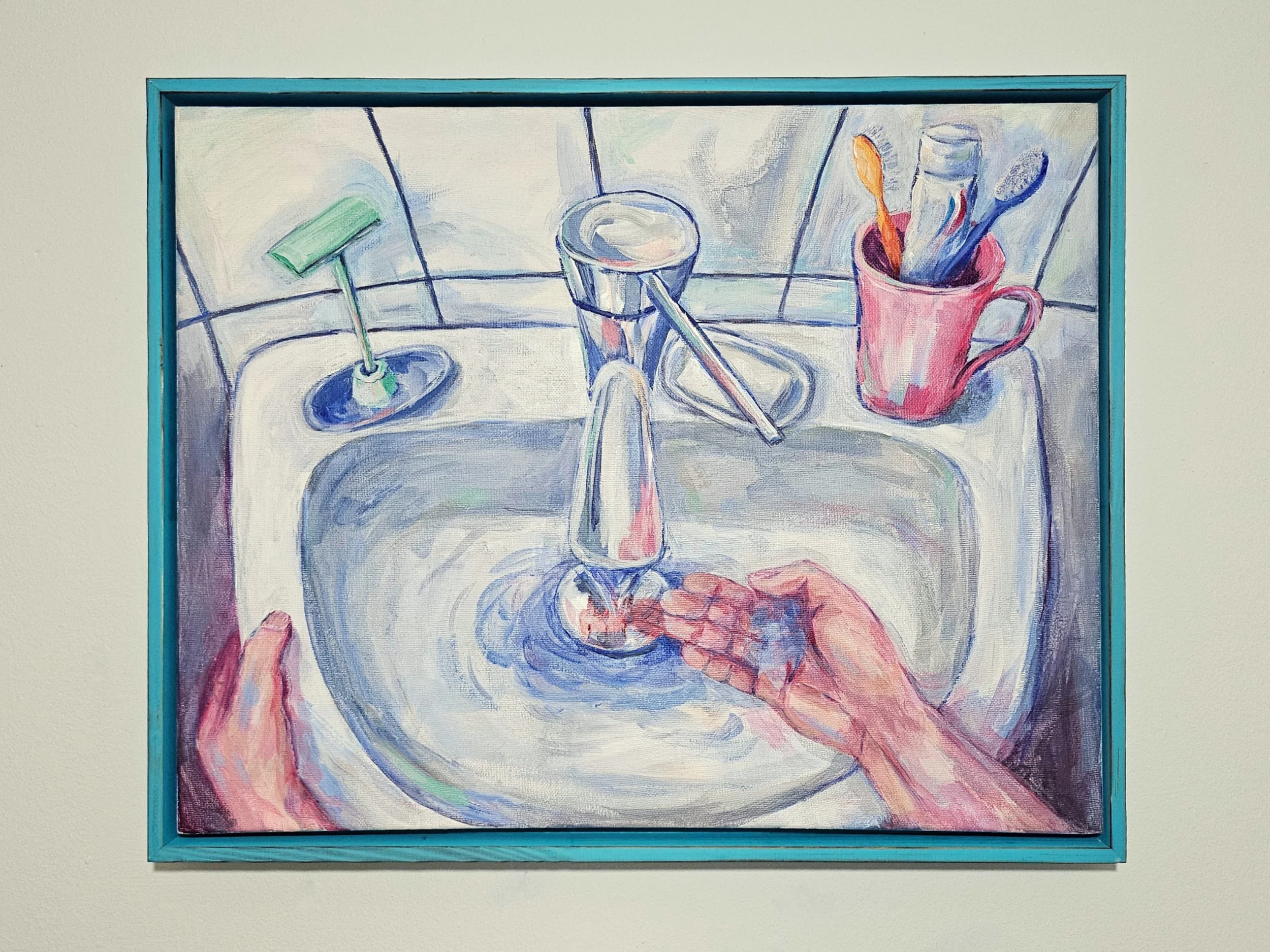 Bathroom Sink - Framed Original