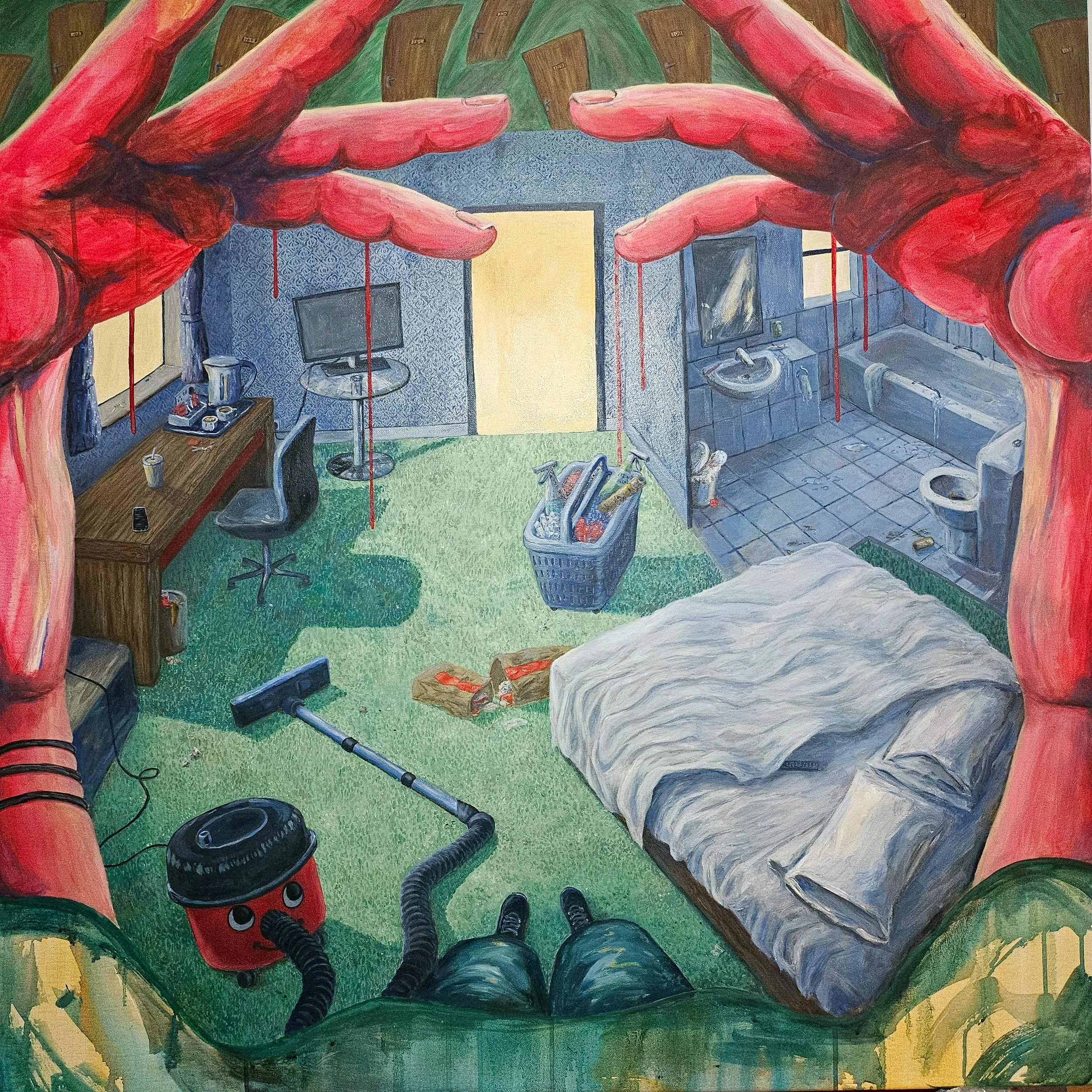 On the edge - oil on canvas
100cm x 100cm 
