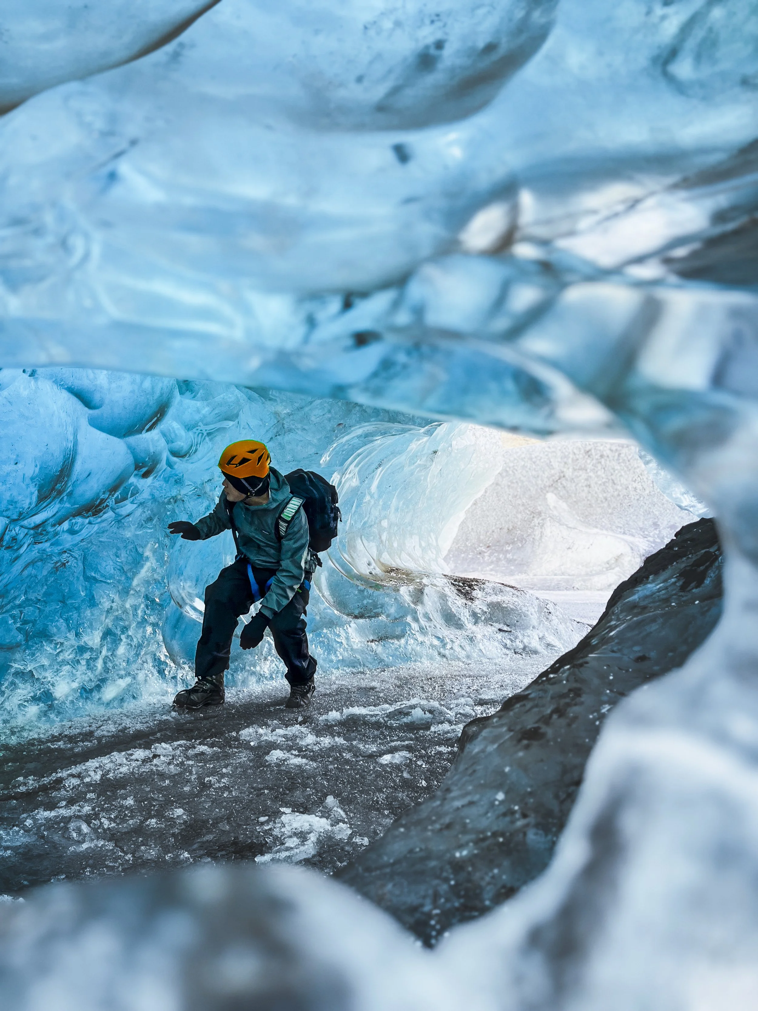 Ice cave exploration Iceland