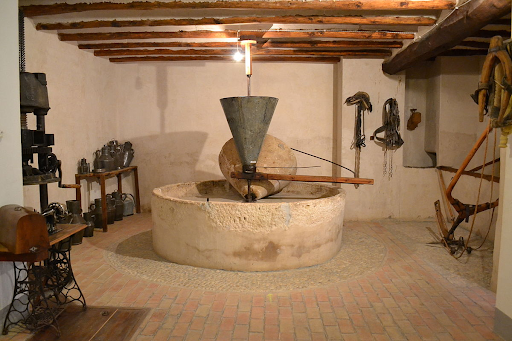 Das Innere einer Blumenwindmühle auf Mallorca
