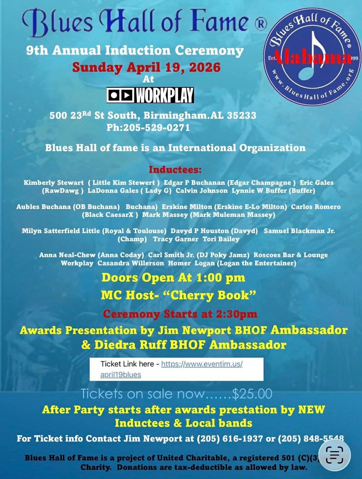 Blues Hall of Fame 9th Annual Induction Ceremony
