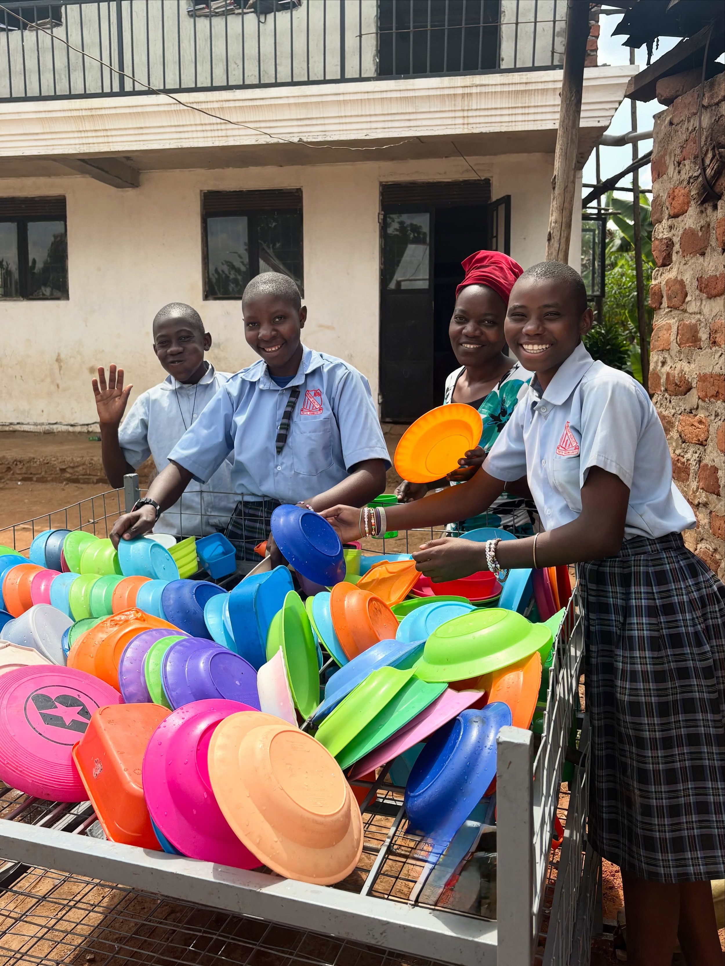 Small changes can make a BIG difference.

We are continuing to improve sanitation processes at our school and orphanage in Uganda to keep our kids healthy and thriving.

Check out our new drying rack! 🙌 Keeping dishes clean, dry, and off the ground 
