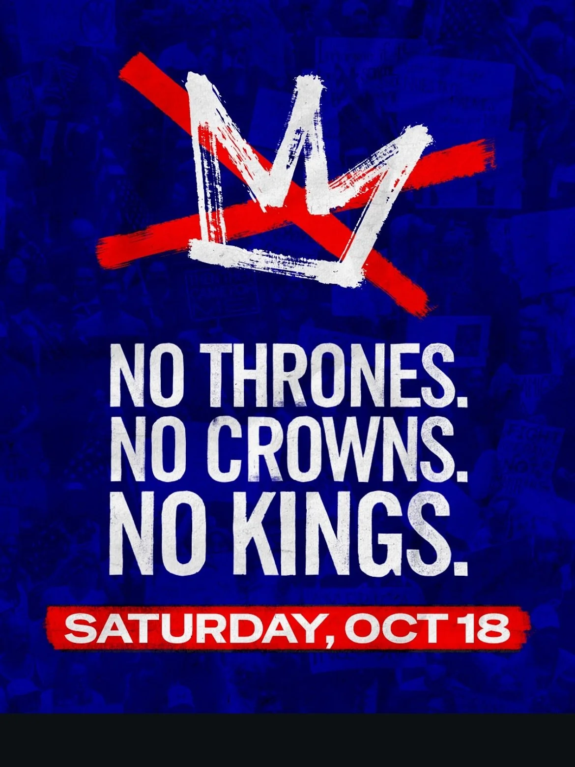 TODAY! 
A few notes&hellip;
- NWA Community Hub organized the last No Kings march in June, however we were not involved in any organization this time. Most of us are out of town today so we won&rsquo;t have many answers re: weather plans, organizatio