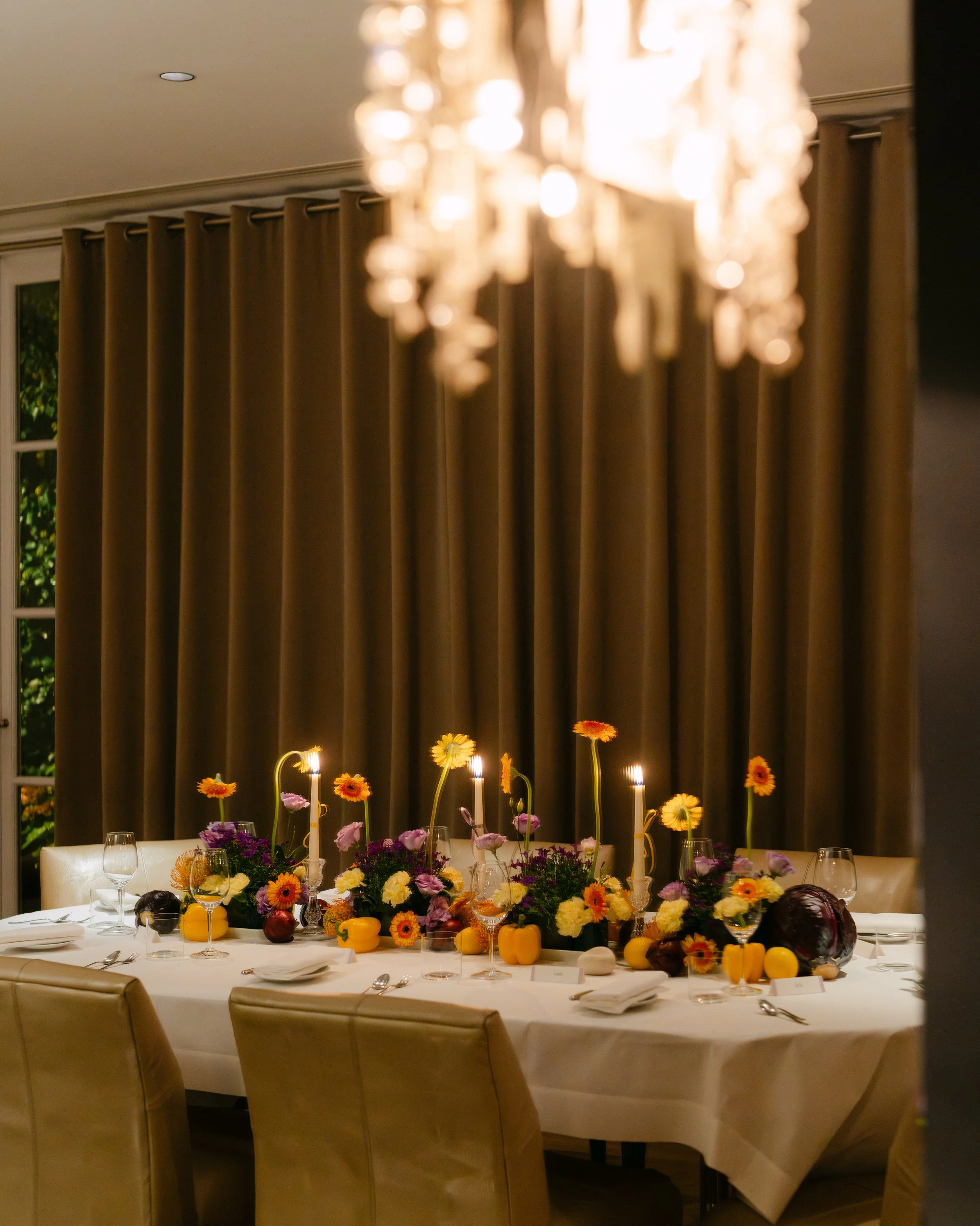 The Main Ingredients dinner event table at Calla's Michelin Star Restaurant in The Hague Netherlands