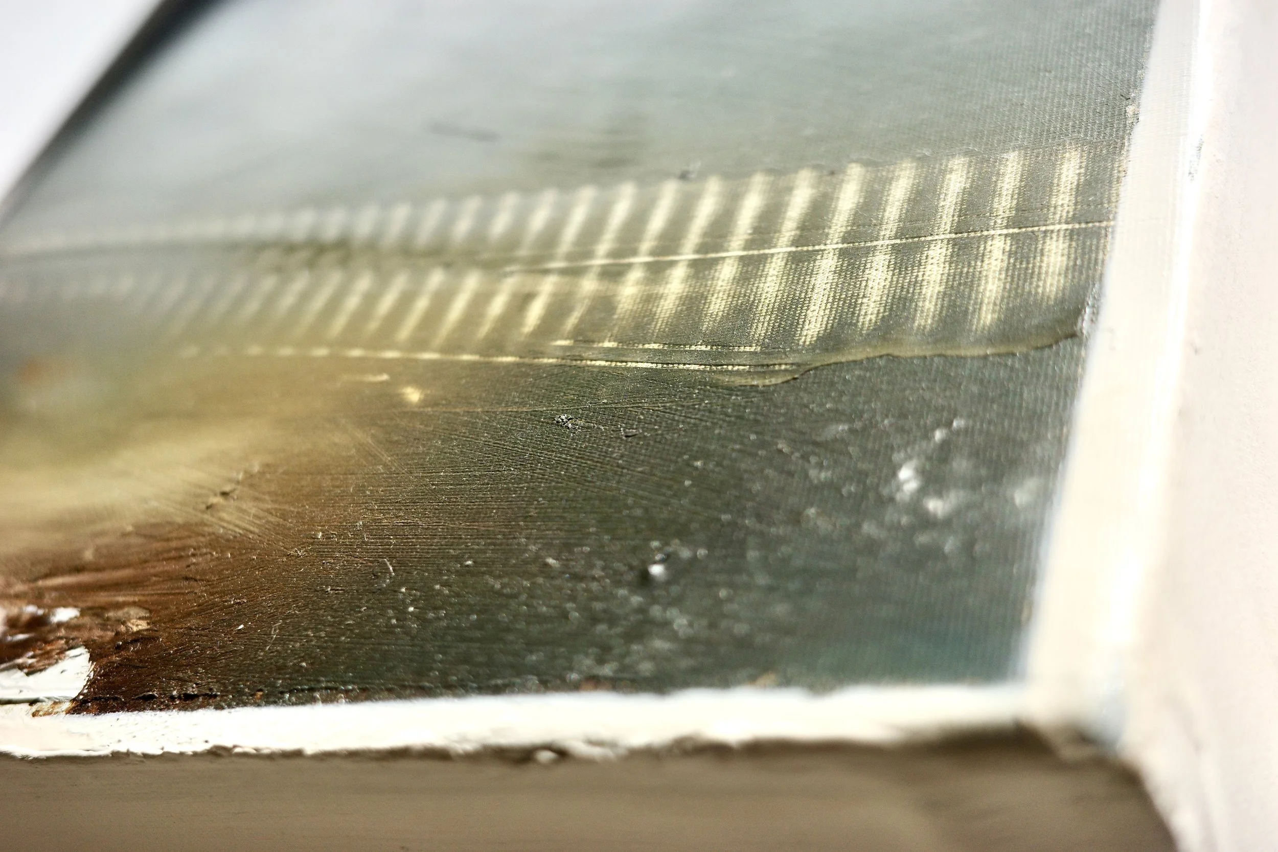 Gemälde Dirk Pleyer "ALBUM K 1225 | 25" (Detail von rechts), Öl in braun und grün