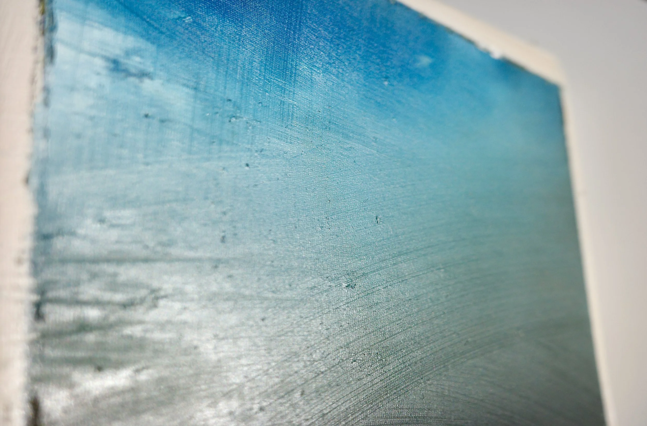 Gemälde Dirk Pleyer "ALBUM K 1221 | 25" (Detail von links), Öl in blau