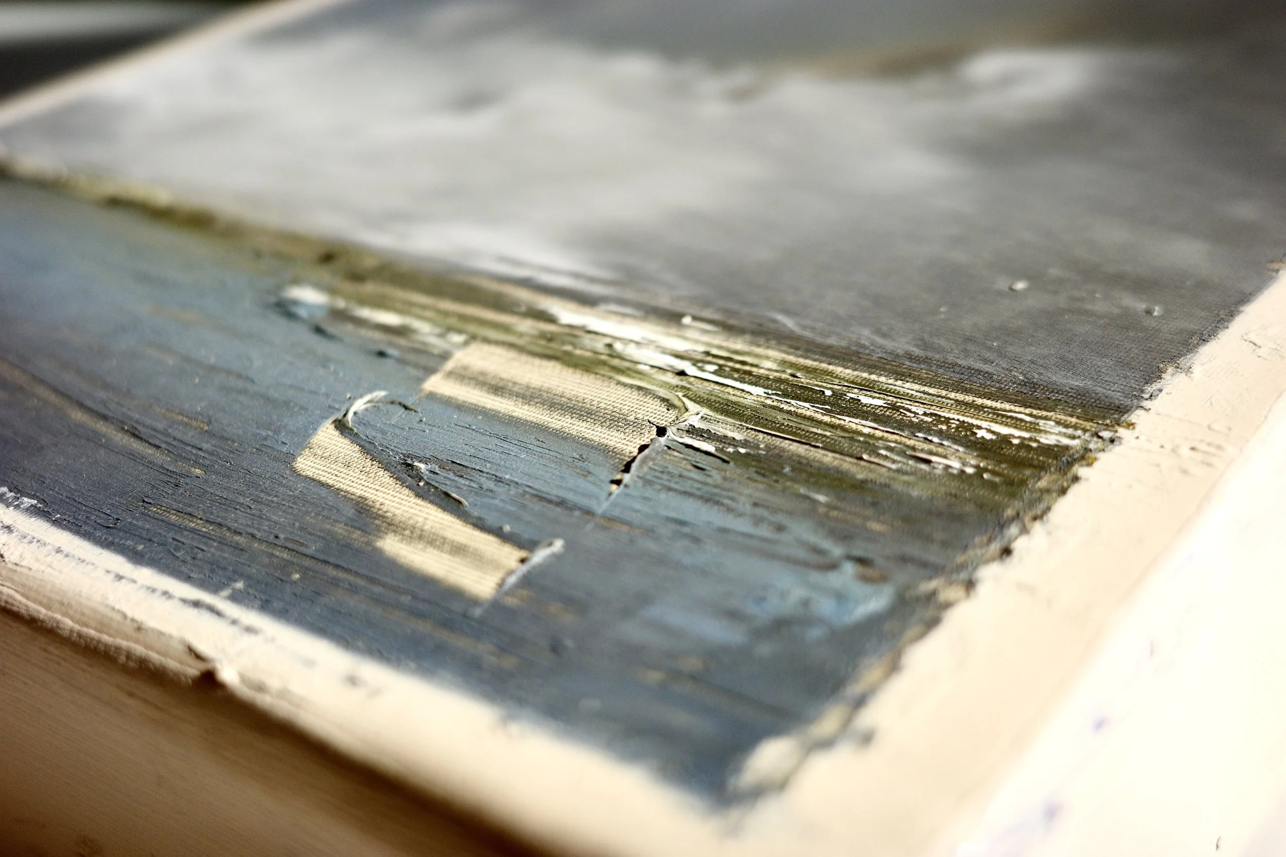 Gemälde Dirk Pleyer "ALBUM K 1227 | 25" (Detail von rechts), Öl in bau