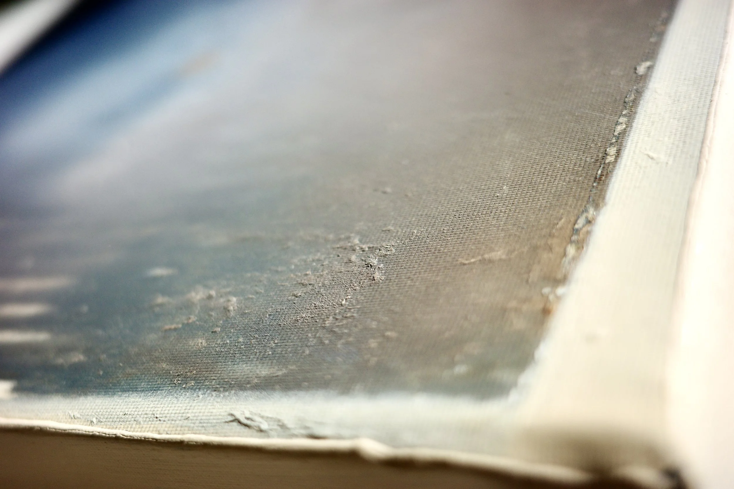 Gemälde Dirk Pleyer "ALBUM K 1218 | 25" (Detail von rechts), Öl in blau