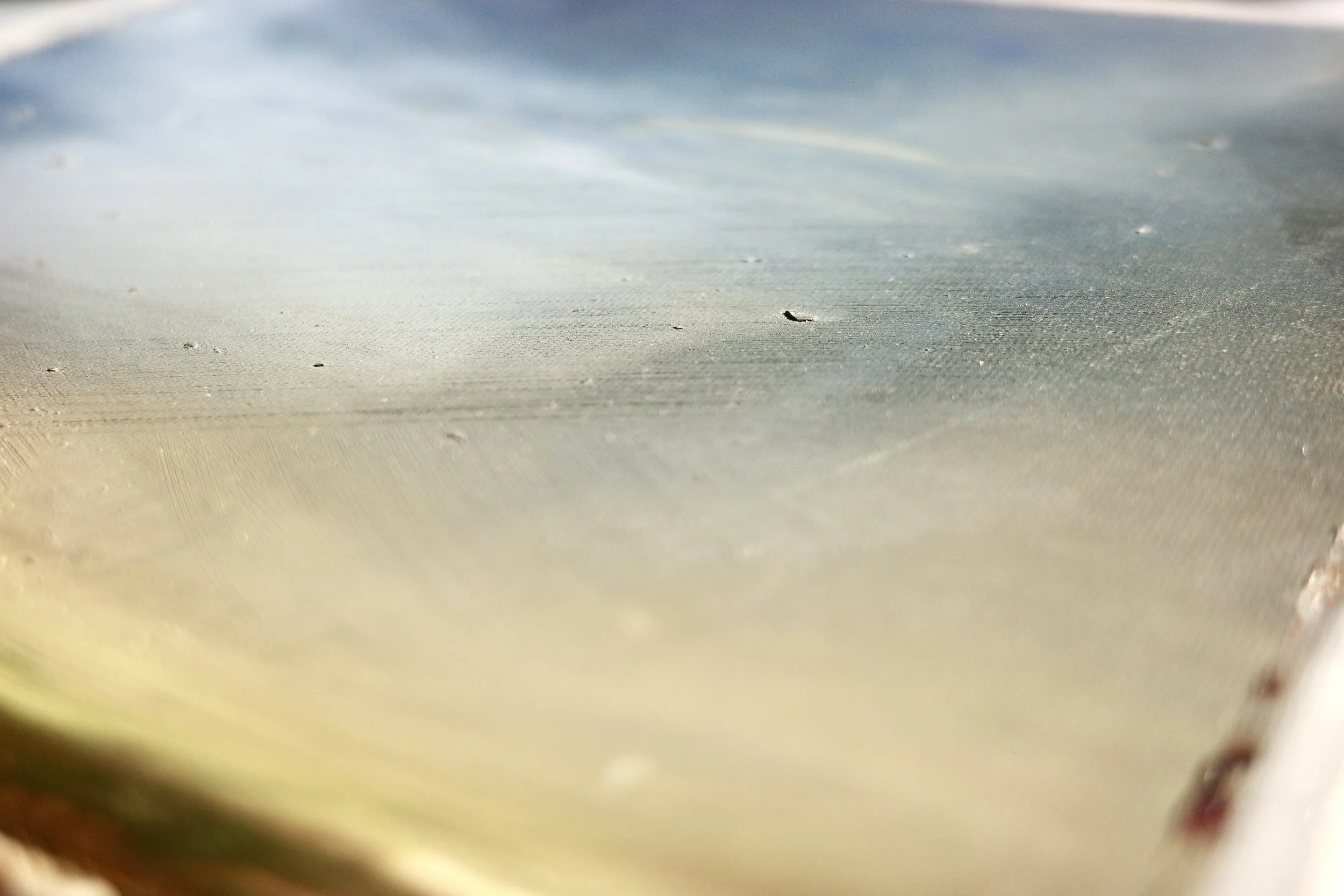 Gemälde Dirk Pleyer "ALBUM K 1223 | 25" (Detail von rechts), Öl in blau und beige