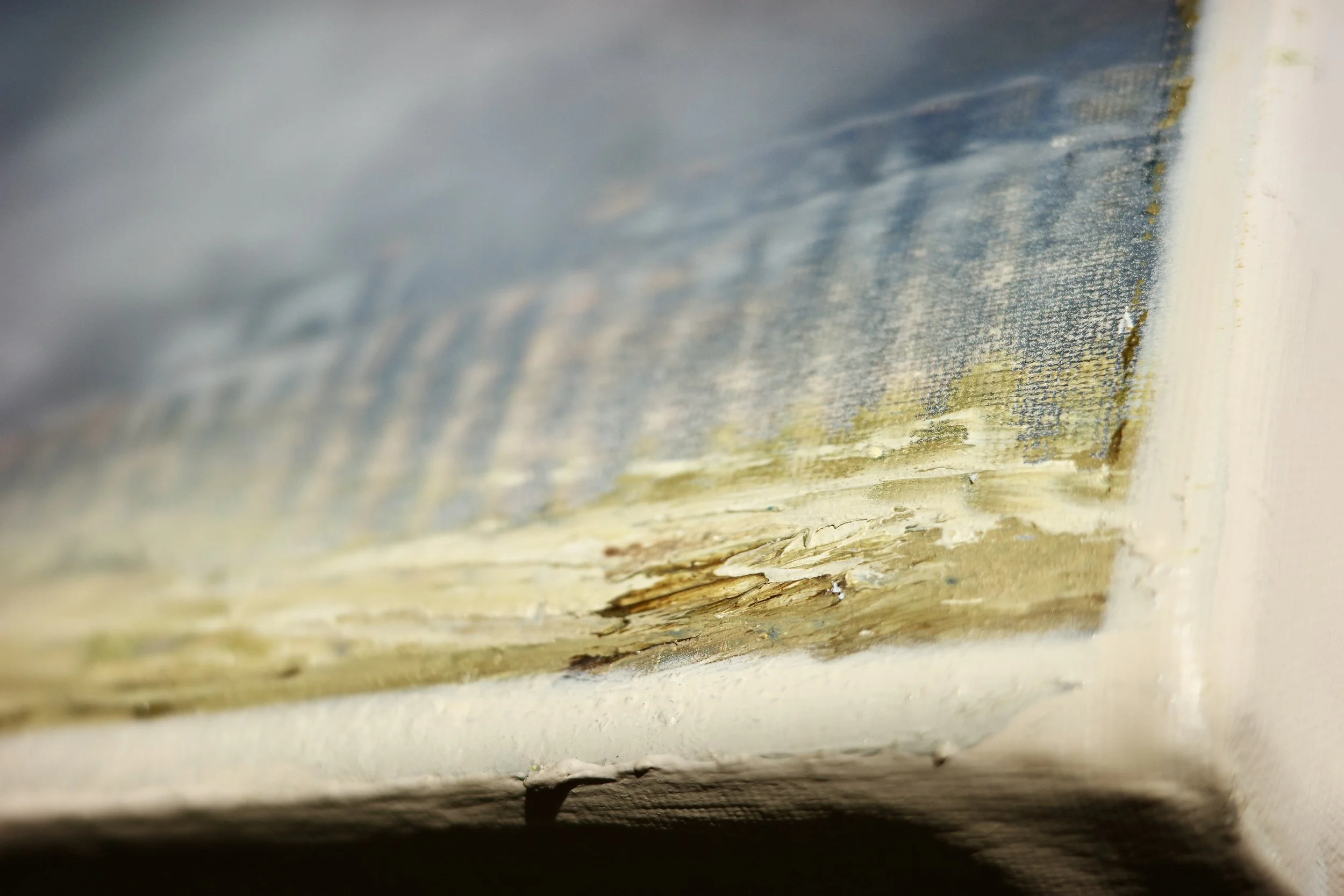 Gemälde Dirk Pleyer "ALBUM K 1226 | 25" (Detail von rechts), Öl in blau