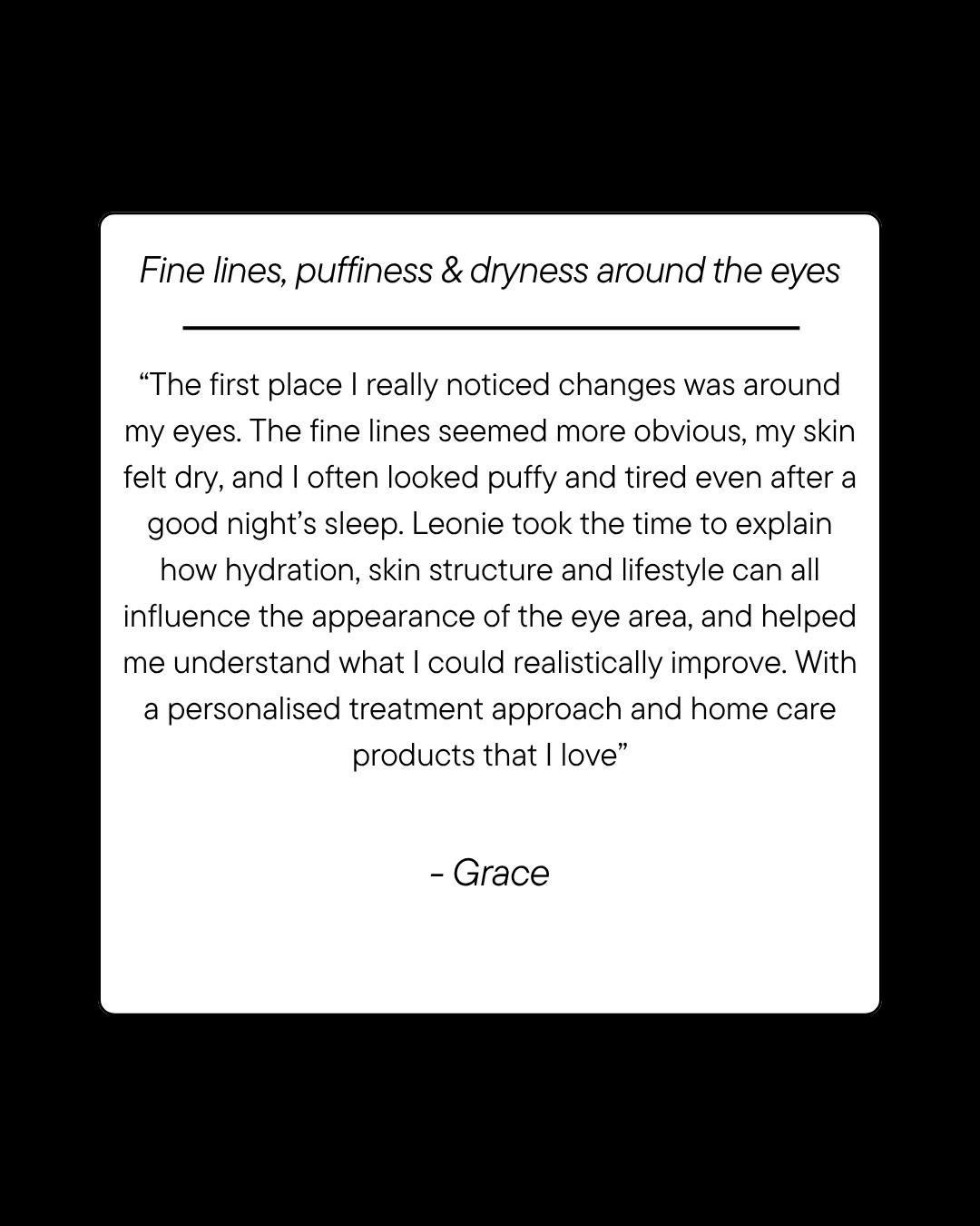 Leonie Thorne Skin Studio Ageing Testimonial 3