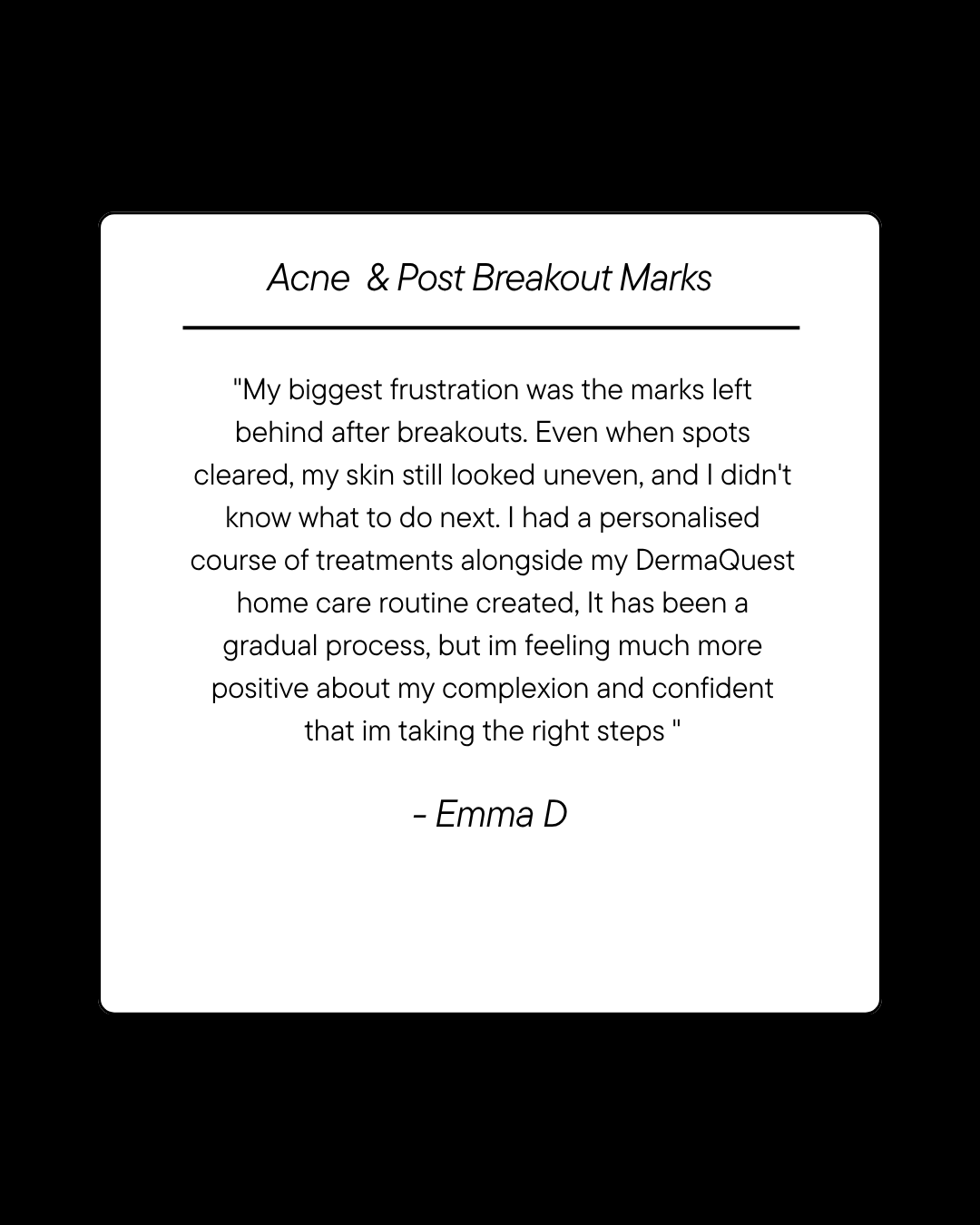 Leonie Thorne Skin Studio Acne Testimonial 4