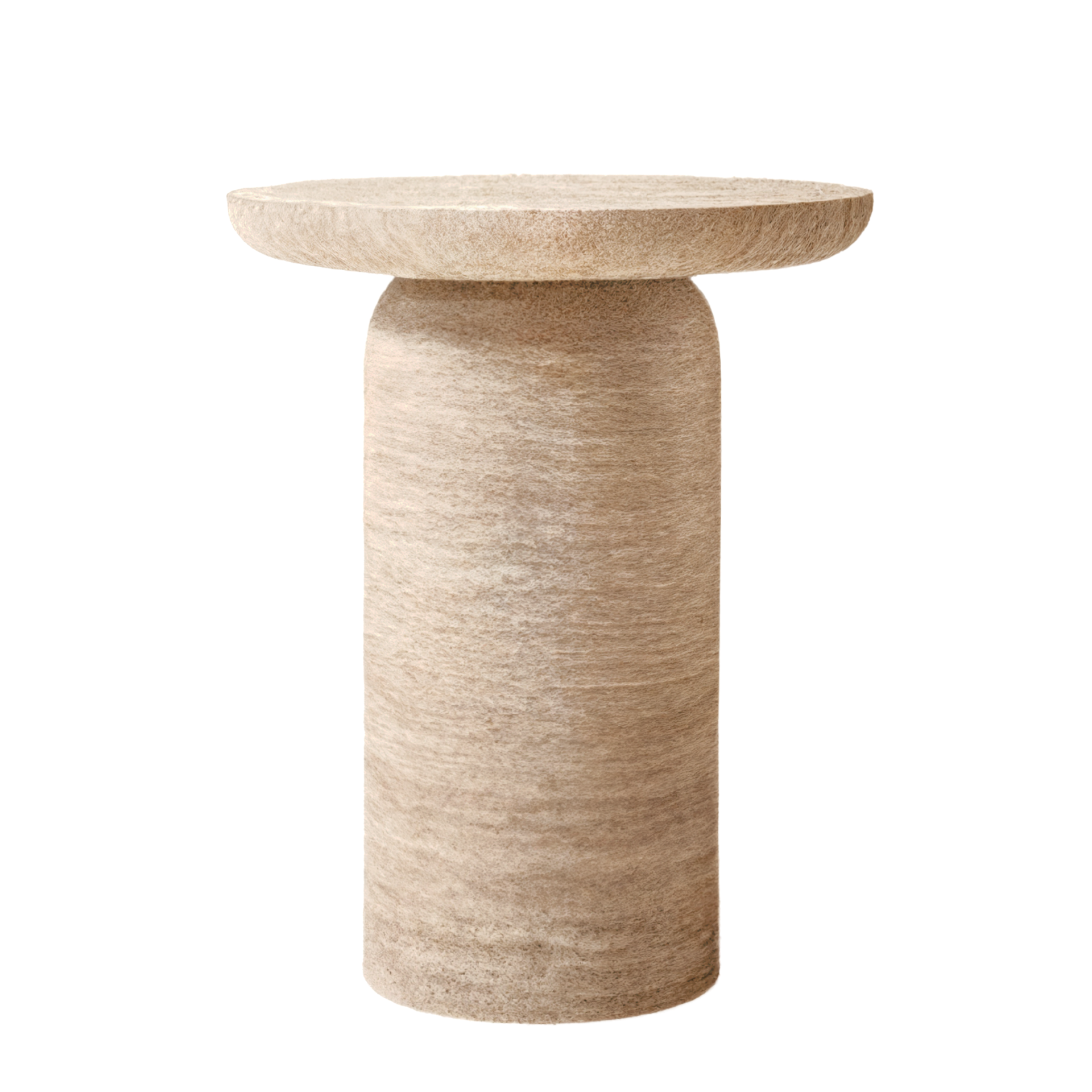 Travertino Circular Console