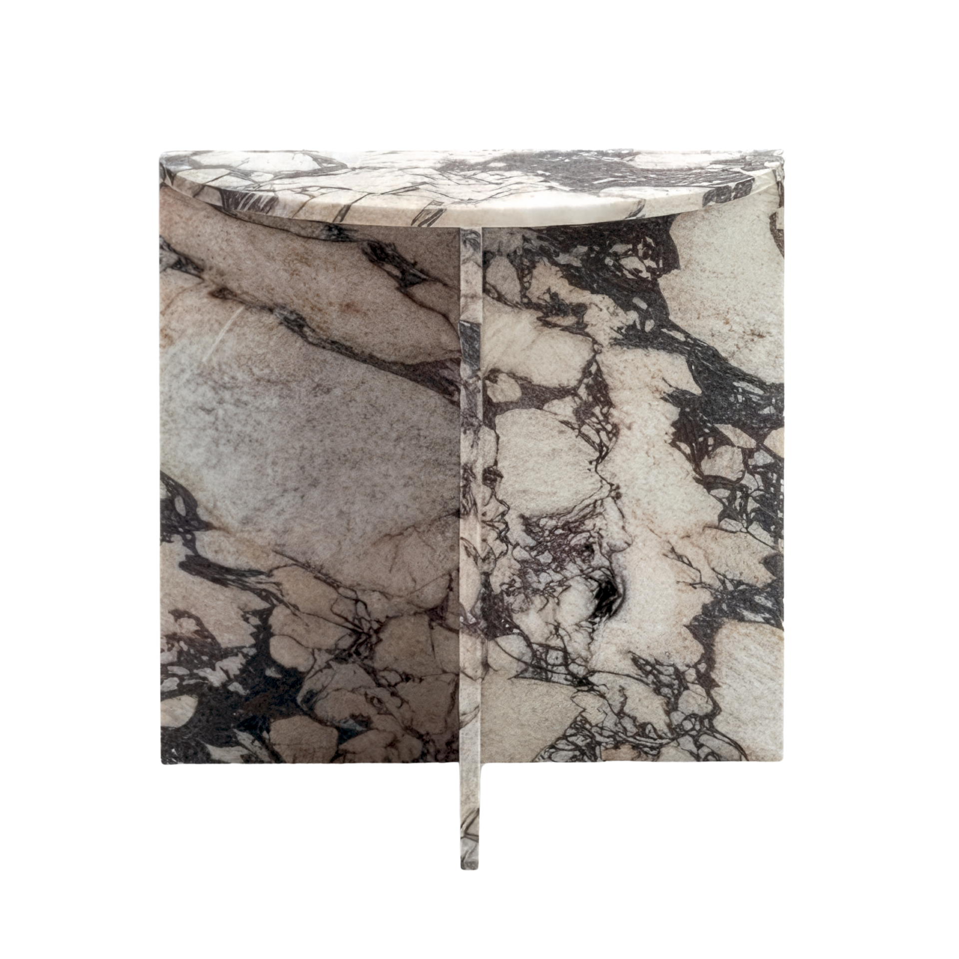 Calacatta Viola Semi-Circular Side Table