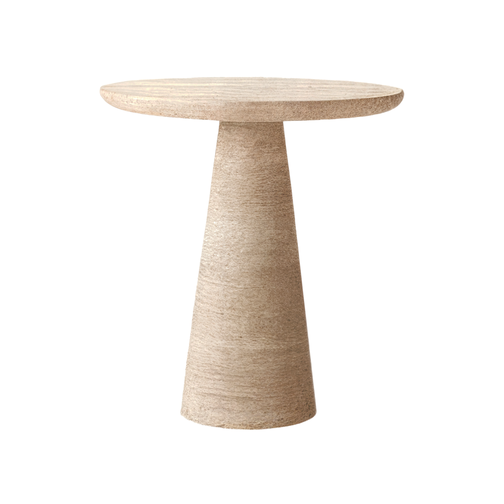 Travertino Coned Circle Table