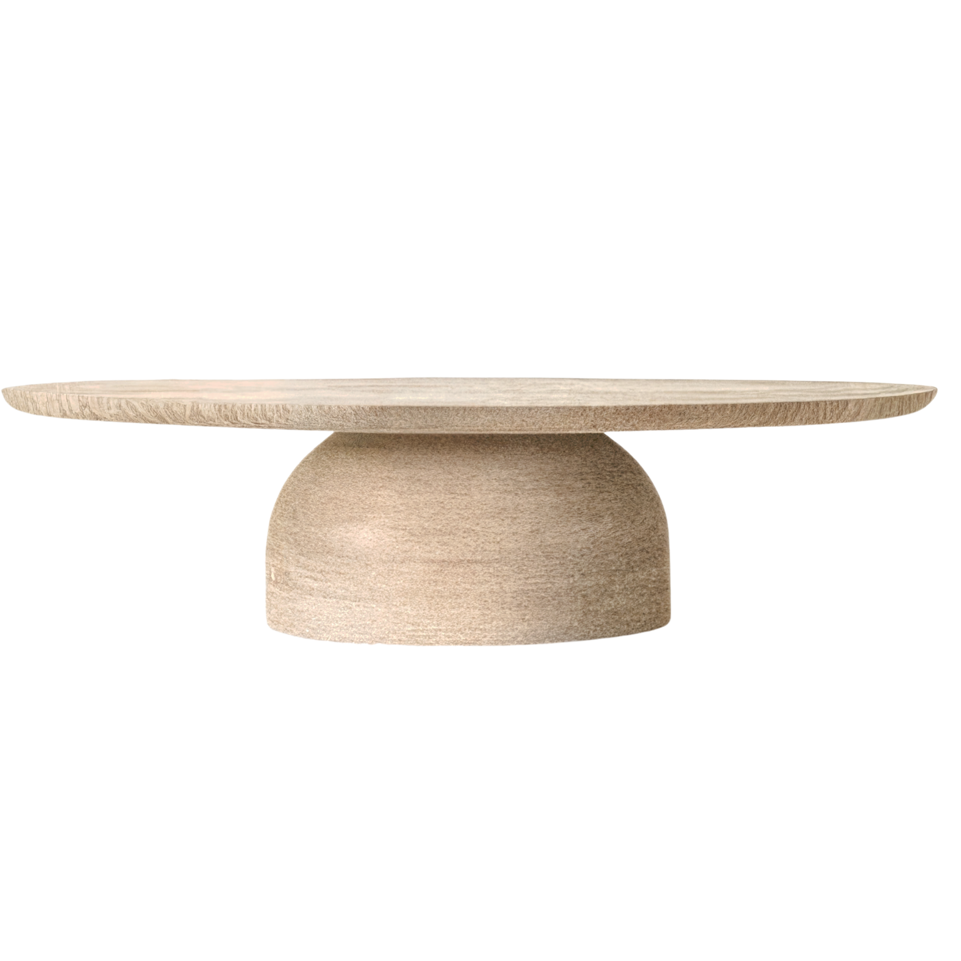 Roma Travertino Oval Dining Table