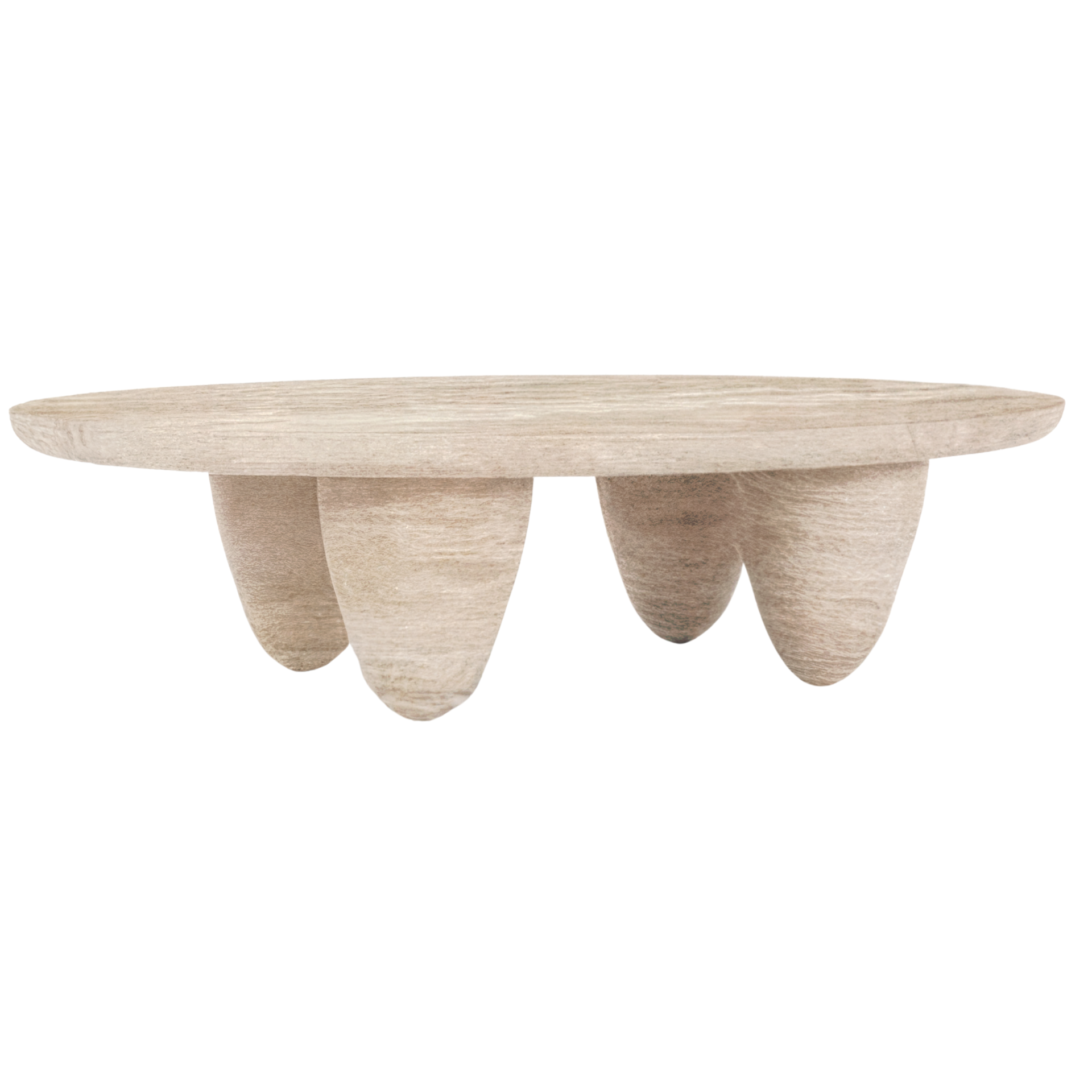 Roma Travertino Oval Table