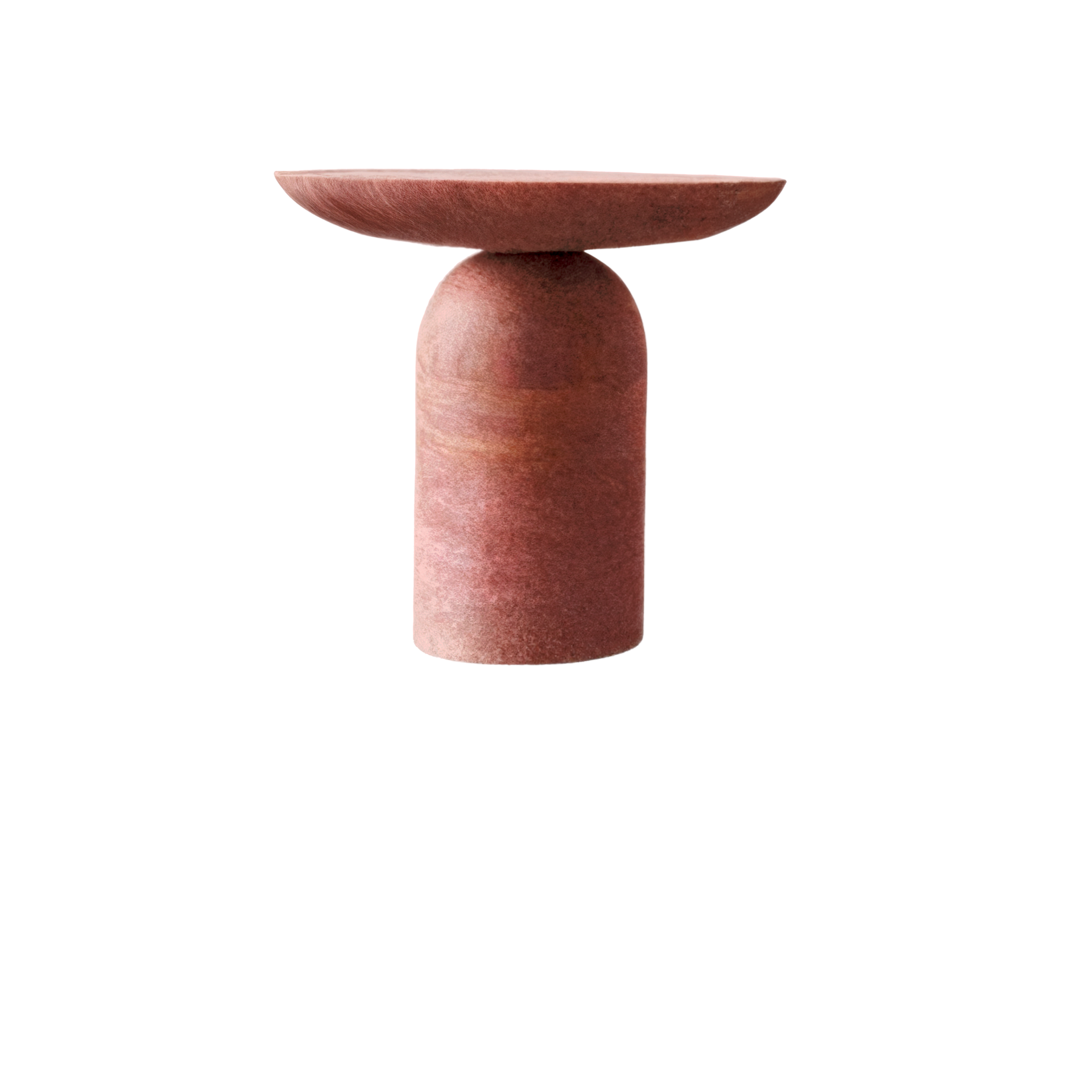 Rosso Travertino Oval Table