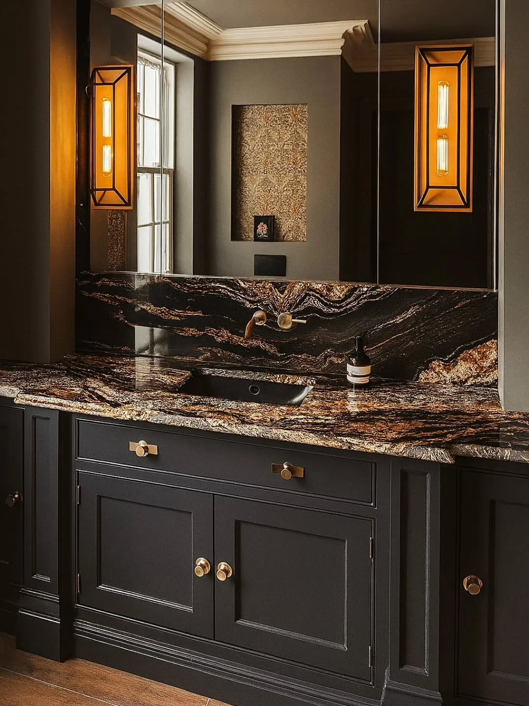 This stunning bathroom unit was custom-made by INTEKA for a private client, featuring timeless shaker doors, elegant wood columns, and a stunning stone worktop with Ogee edge profiles. 

In collaboration with GRAPHENE, we don&rsquo;t just do joinery 